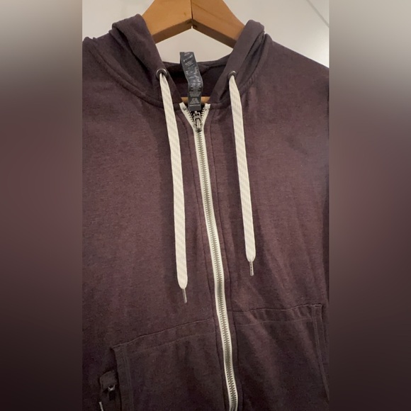 Vuori Purple Halo Performance Zip Front Hoodie Smoke Plum Heather Size XS - Picture 9 of 11